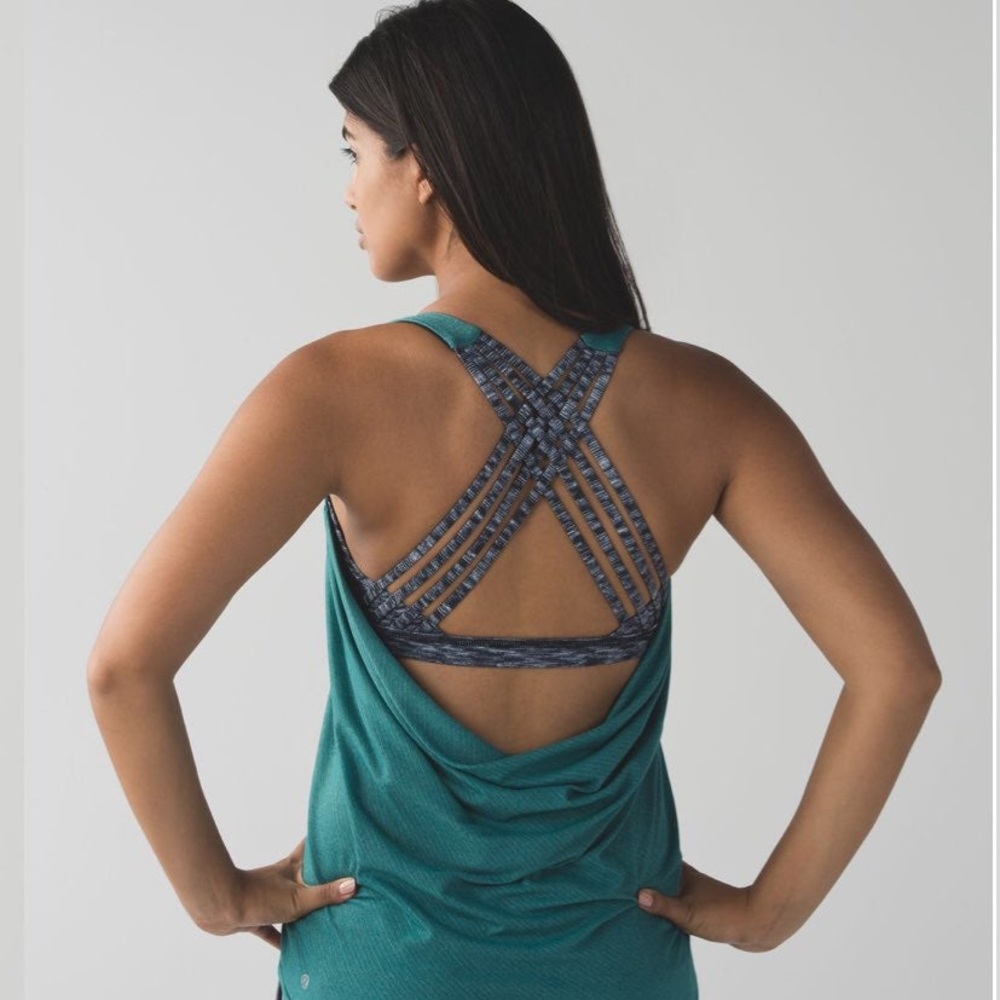 Lululemon Free to be Wild tank in green/teel